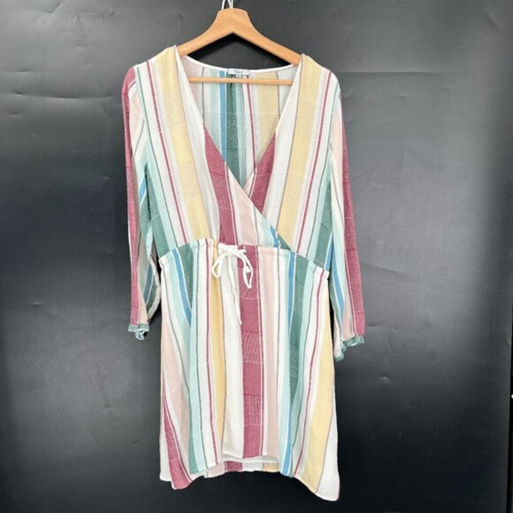 Rails striped colorful stripe mini dress boho beachy casual coastal boho comfy M